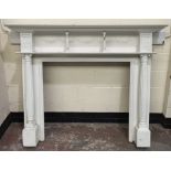 Painted wooden Georgian fire surround