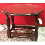 Small mahogany drop leaf swivel top table