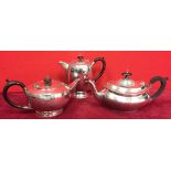 Three piece plated teaset