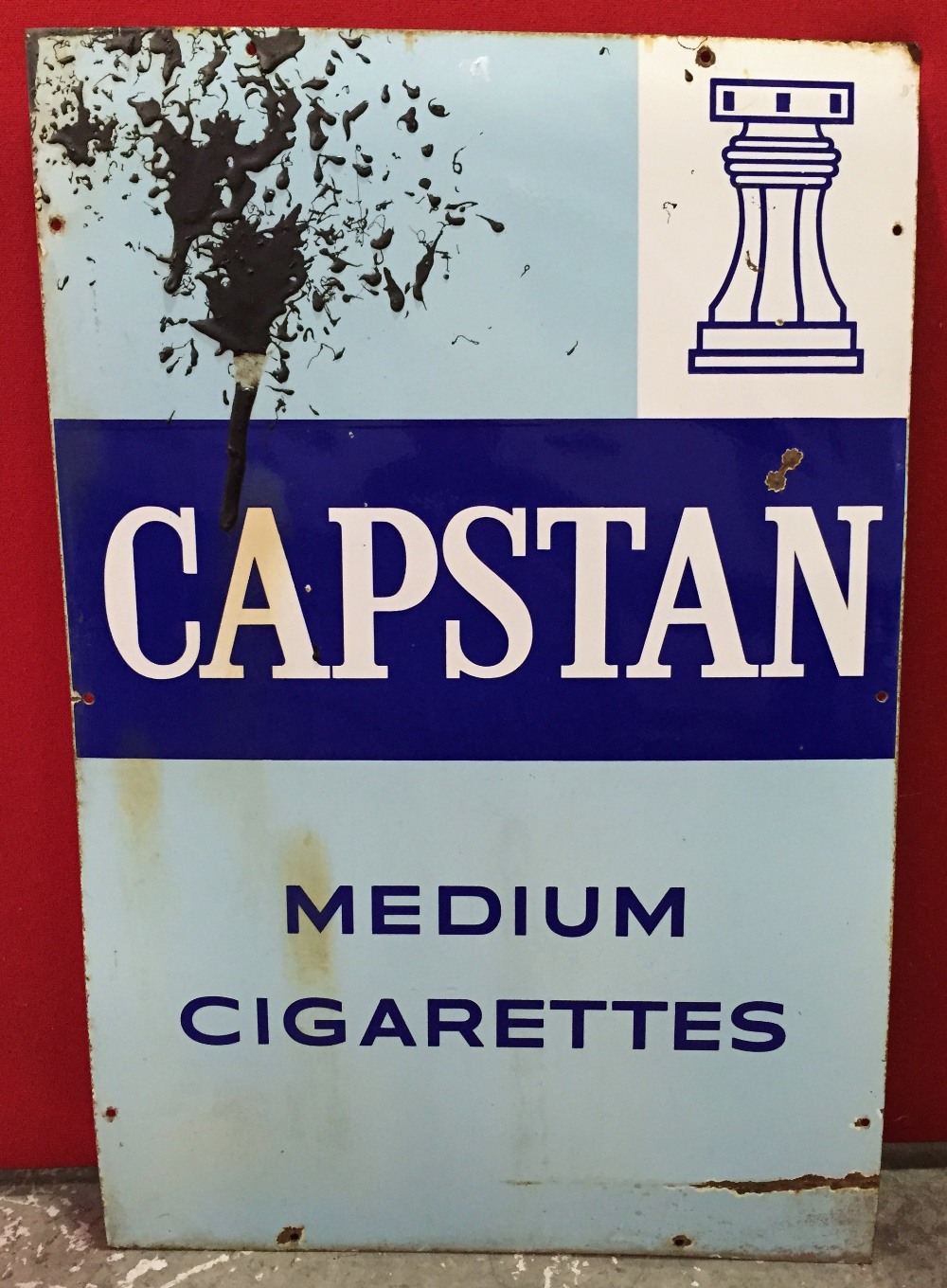 Enamelled Capstan advertising sign approx 97x61cm