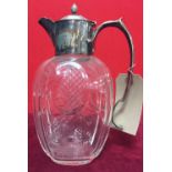 Plated cut glass jug