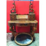 Victorian burr walnut dressing table