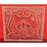 Decorative frosted glass panel