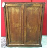 Oak double door cupboard with shelves