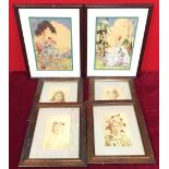 Six assorted framed pictures