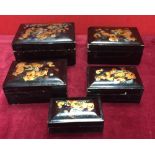 Asian Nest of Lacquered Boxes