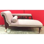 Early Carved Mahogany Chaise Longue