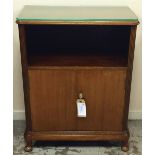 Mahogany Glass Top Double Door Cupboard