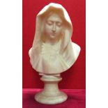 Alabaster Religious Bust