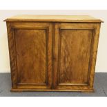 Golden mahogany double door cupboard