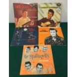 Five vinyl records, Tommy Steele, Sonny Fisher ETC.