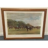 Framed and signed limited edition print Madeline Selfe 51/850 'The 200th running of the oaks