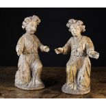 A Pair of 18th Century Carved Wooden Aco