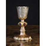 A Gothic Style Silver Bowled Chalice. Th