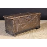 A 17th Century Child's Coffer (A/F).  Th