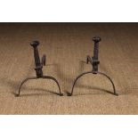 A Pair of 17th Century Wrought Iron Fire