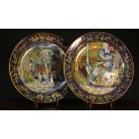 A Pair of Large Italian Maiolica Charger