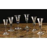 Six Georgian Wine Glasses: The tallest h