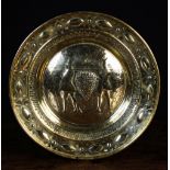 An 18th Century Brass Repoussé Alms Dish