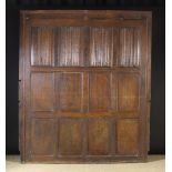 A Section of Antique Oak Panelling: The