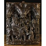 An Early Carved Oak Panel, possibly 15th