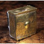 An 18th Century Brass Cartridge Box with