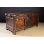 A James I Joined Oak Coffer. The lid wit