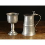 A Large Pewter Tankard and a Scottish Pe