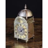 A Small Antique Brass Lantern Clock with
