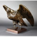 A Fine Oak Carving of an Eagle perched w