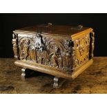 A 16th Century French Carved Oak Coffere