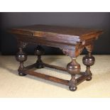 A 17th Century Dutch Oak Draw Leaf Table