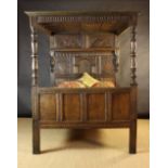 A 17th Century Style Oak Full Tester Bed
