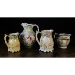 Four 19th Century Relief Moulded Jugs (A