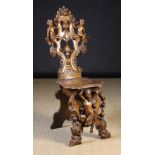 A 19th Century Italian Carved Walnut Sga