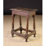 An Early 18th Century Oak Joint Stool.