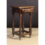 An 18th Century Oak Stand. The top with