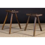 Two 19th Century Rustic Cutlers' Stools.