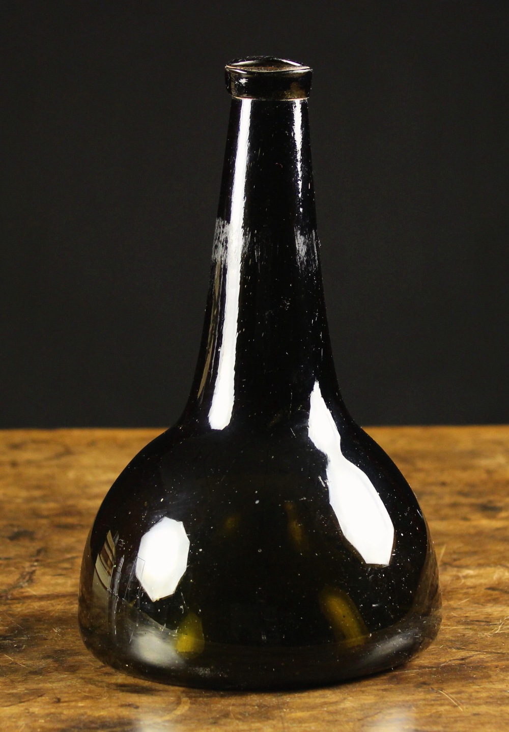 An Early 18th Century Brown Glass Onion - Image 2 of 2