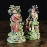 A Pair of Walton Pearlware Figures of Th