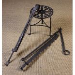 Two 18th Century Wrought Iron Adjustable