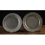 A Matched Pair of 19th Century Pewter Pl