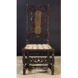 A Charles II Side Chair (A/F).  The cane