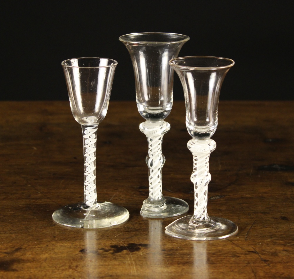 Three 18th Century Air-twist Wine Glasse - Image 2 of 2