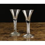 A Pair of 18th Century Wine Glasses. Eac