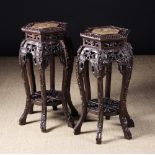 A Pair of Fine Chinese Carved Hardwood S