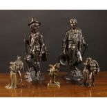 A Group of Five 19th Century Bronzes:  A