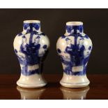 A Pair of Small 19th Century Chinese Blu