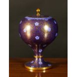 A Cloisonné Pedestal Urn. The globular v