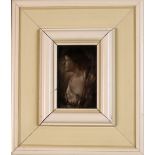 A Small Framed Ceramic Plaque sepia prin